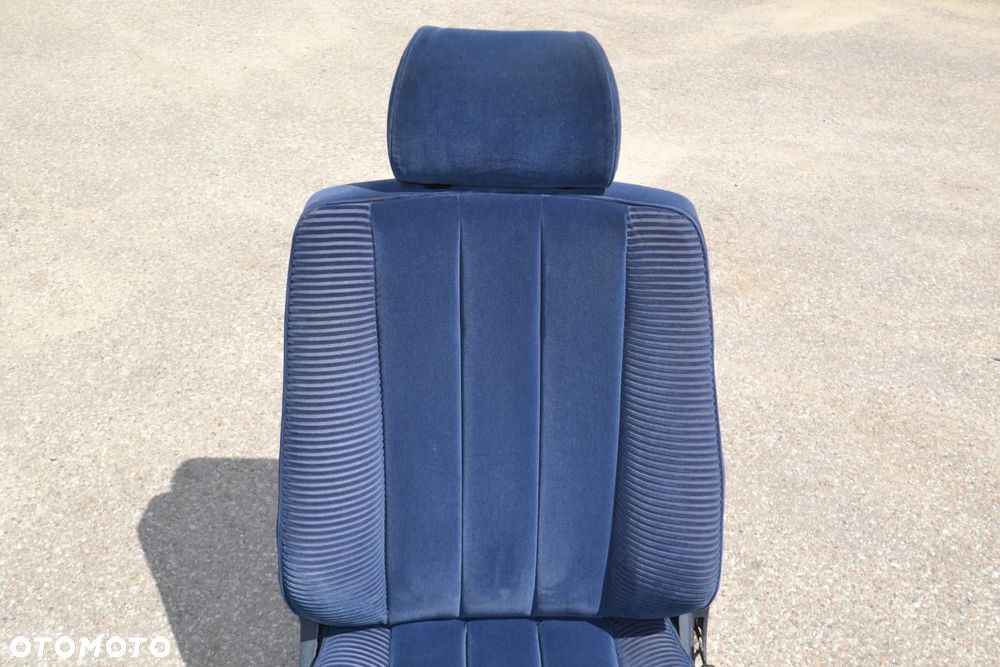 MERCEDES W124 FOTEL PASAŻERA PRAWY NIEBIESKI WELUR POMORSKIE - 6