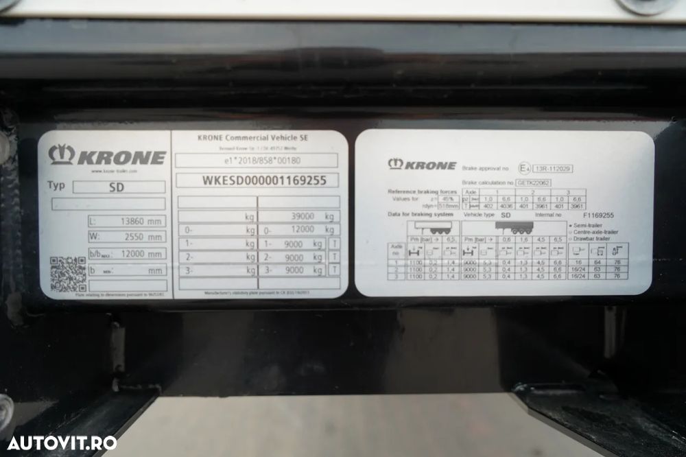 Krone KRONE / STANDARD / 2 AXE RIDICATIVE / TRANSPALET / AXE KRONE / 2024 - 29