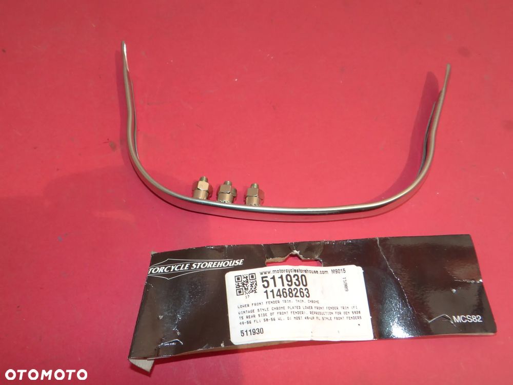 HARLEY WL UL KNUCKLEHEAD PANHEAD Dolna listwa błotnika przedniego, cienka. Chrom N157 - 5