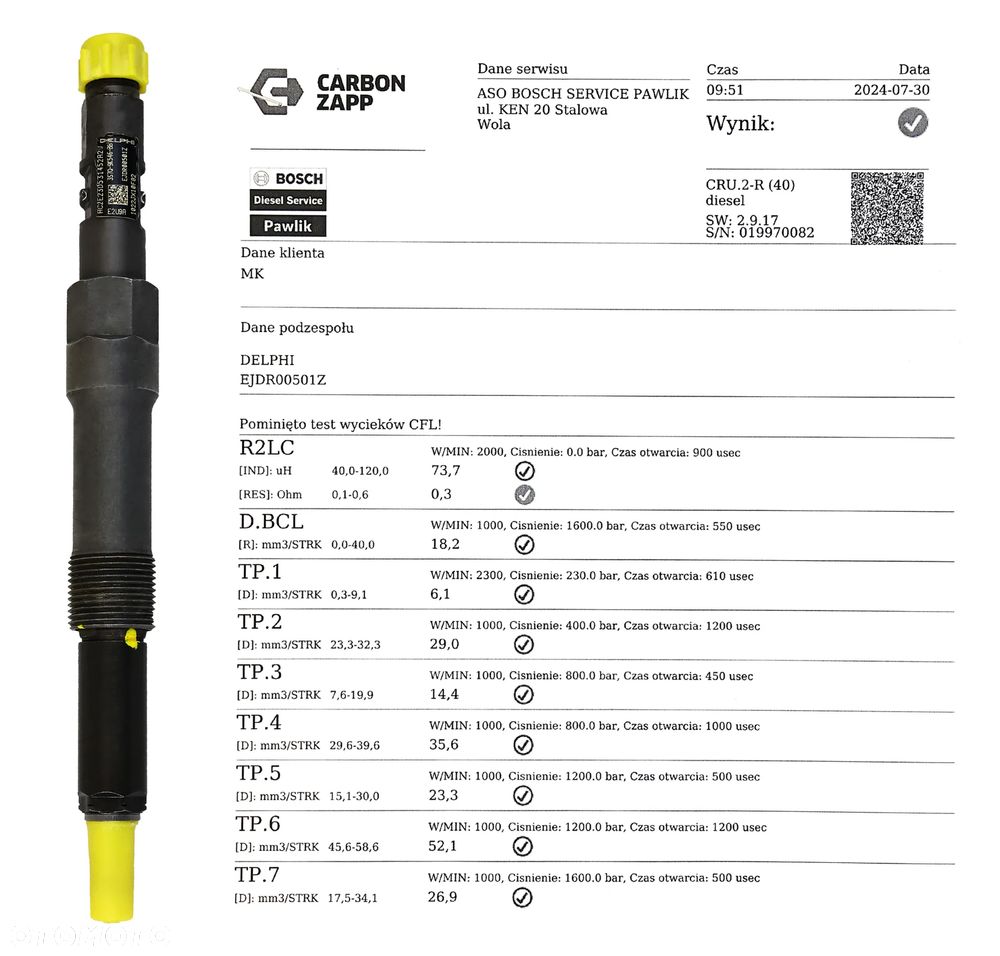 Wtryskiwacz FORD MONDEO 1.8 SCi 2.0 TDCi EJDR00101Z Zadzwoń! WSZYSTKIE RODZAJE! - 2