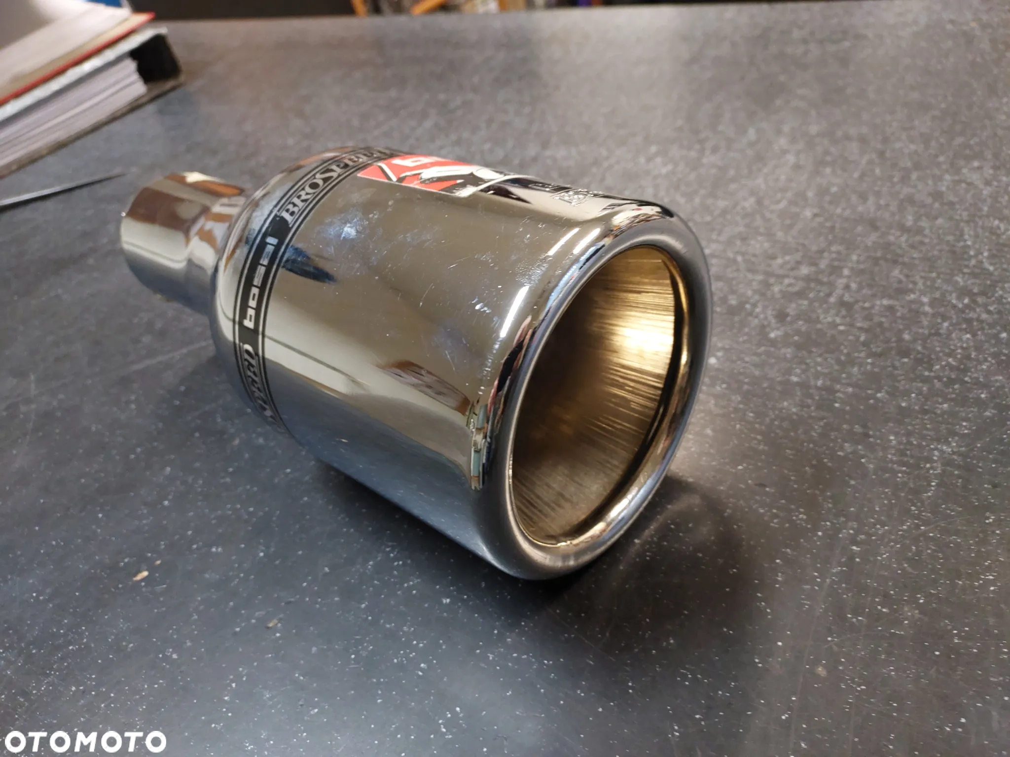 KOŃCÓWKA OZDOBNA CHROMOWANA Brosspeed 113 mm - 6