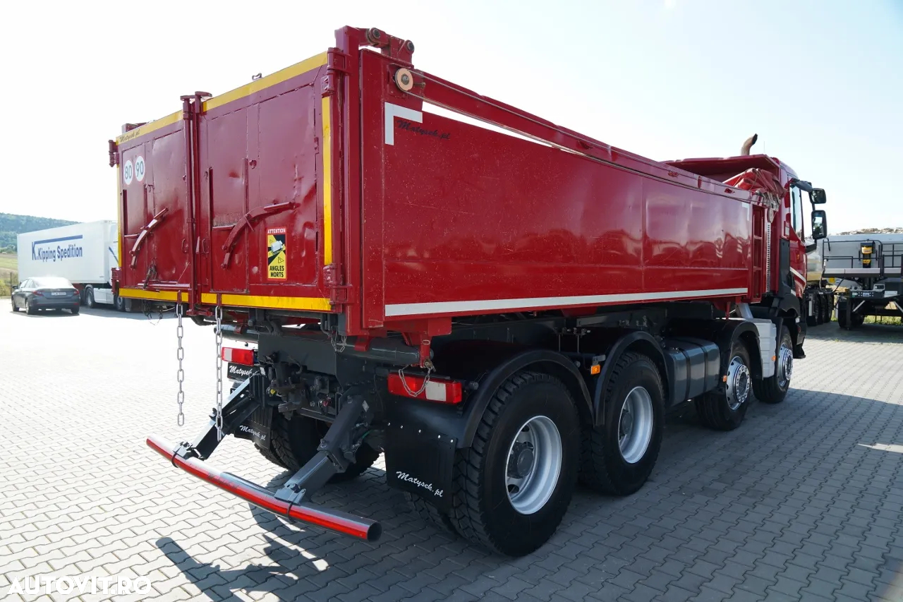 Renault C 430 / 8x4 / BASCULATOR DUBLU - 6M / HAYON HIDRODOXY / TRAPĂ / ANVELOPE 100% / IMPORTAT - 9