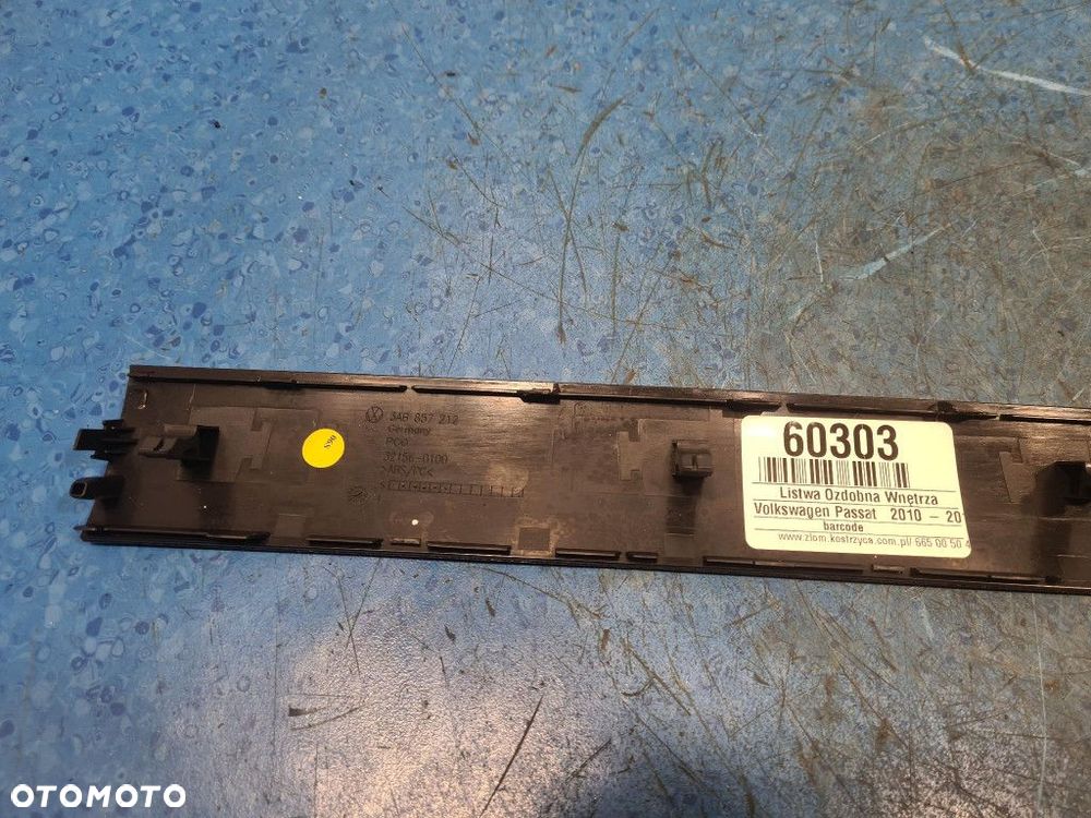 VOLKSWAGEN PASSAT B7 LISTWA OZDOBNA WNĘTRZA 3AB857212 - 6