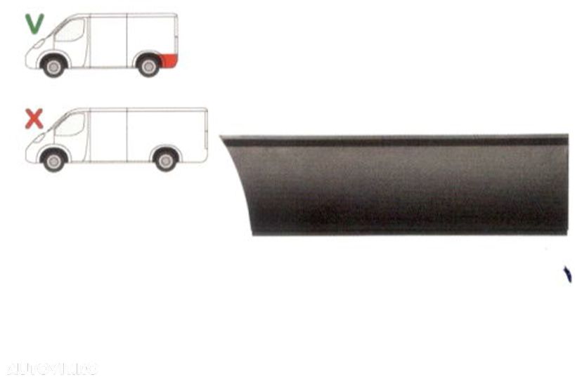 Segment reparatie aripa spate Iveco Daily, 1978-1998, Mediu stanga/dreapta, Spate, in spatele rotii - 1