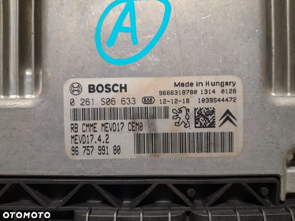 PEUGEOT RCZ KOMPUTER STEROWNIK SILNIK 1.6 THP 200KM BENZYNA OZNACZENIE: 9675799180 - 4