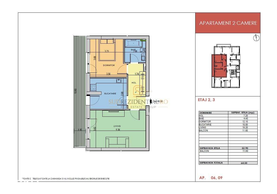 Living area of Apartament 2 bedroom in Strada Postalionului