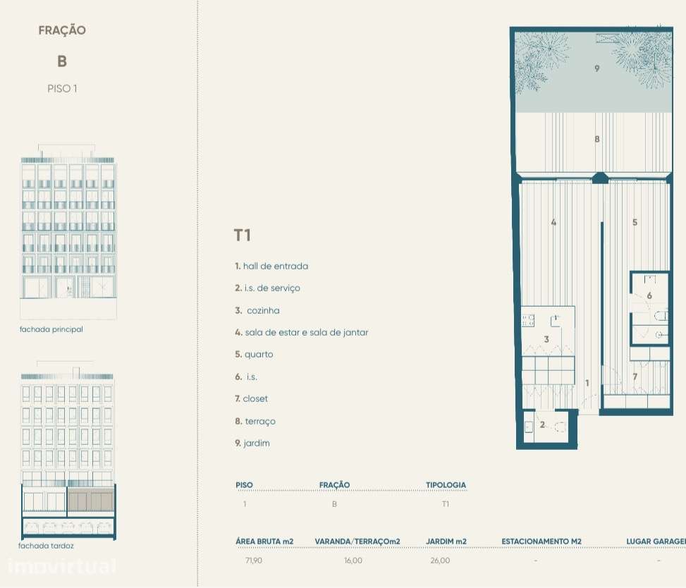 T1 quase pronto com jardim privado - Grande imagem: 2/12