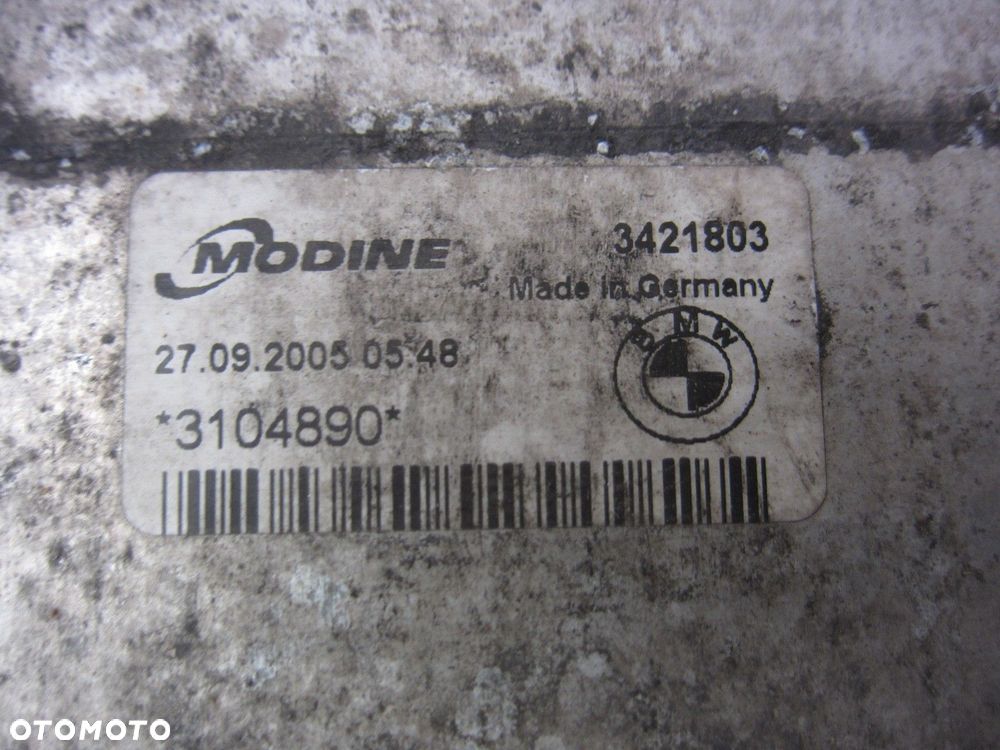 BMW X3 E83 M47 M57N2 2.0D 3.0D INTERCOOLER CHŁODNICA POWIETRZA 17513421803 - 8