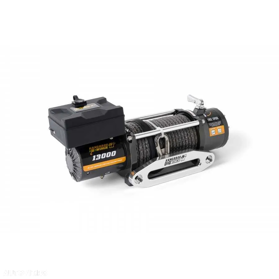 Troliu electric KANGAROOWINCH K 13000lbs (trage 5897 kg), cablu sintetic - 2