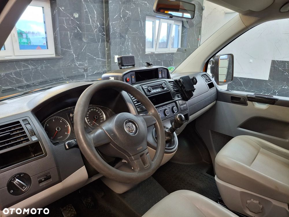 Volkswagen Transporter T5 Lift Doka Brygadówka Serwisowy Drogowy Półki Szuflady Warsztat Auto Warsztat Służba Drogowa Pomarańczowy Mobilny Serwis - 17