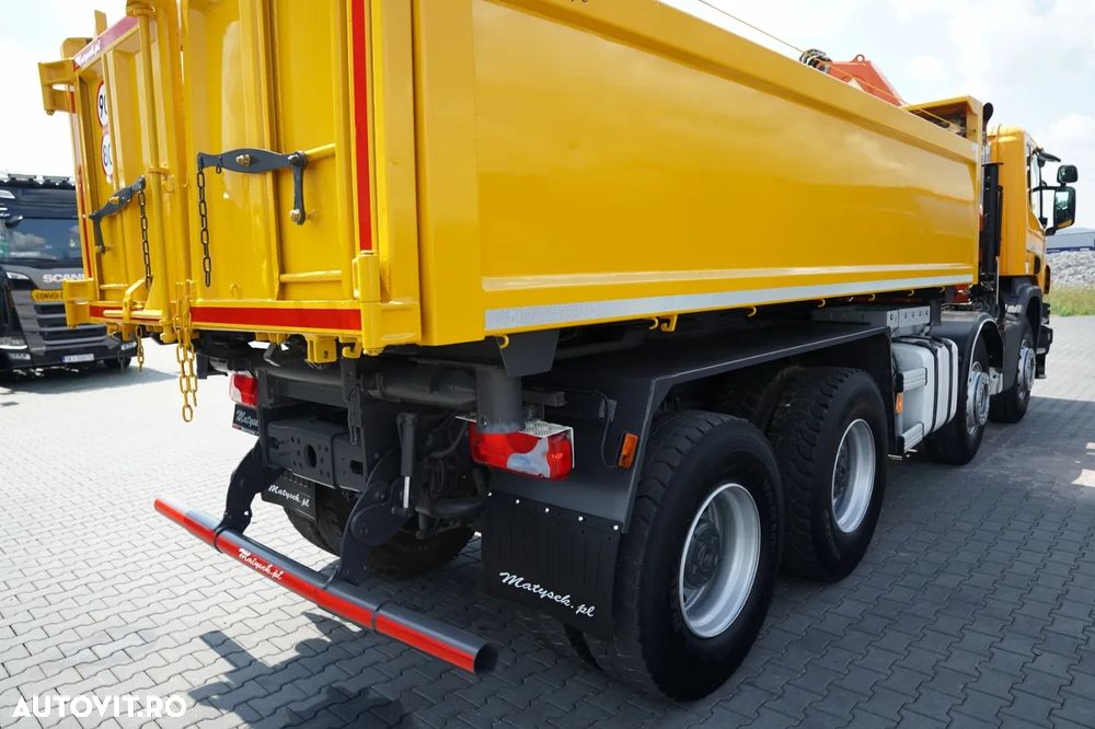 Scania P 410 / 8x4 / BASCULĂ - 5,15 M + ATLAS 116.3 HDS / ROTATOR / EURO 6 / - 26