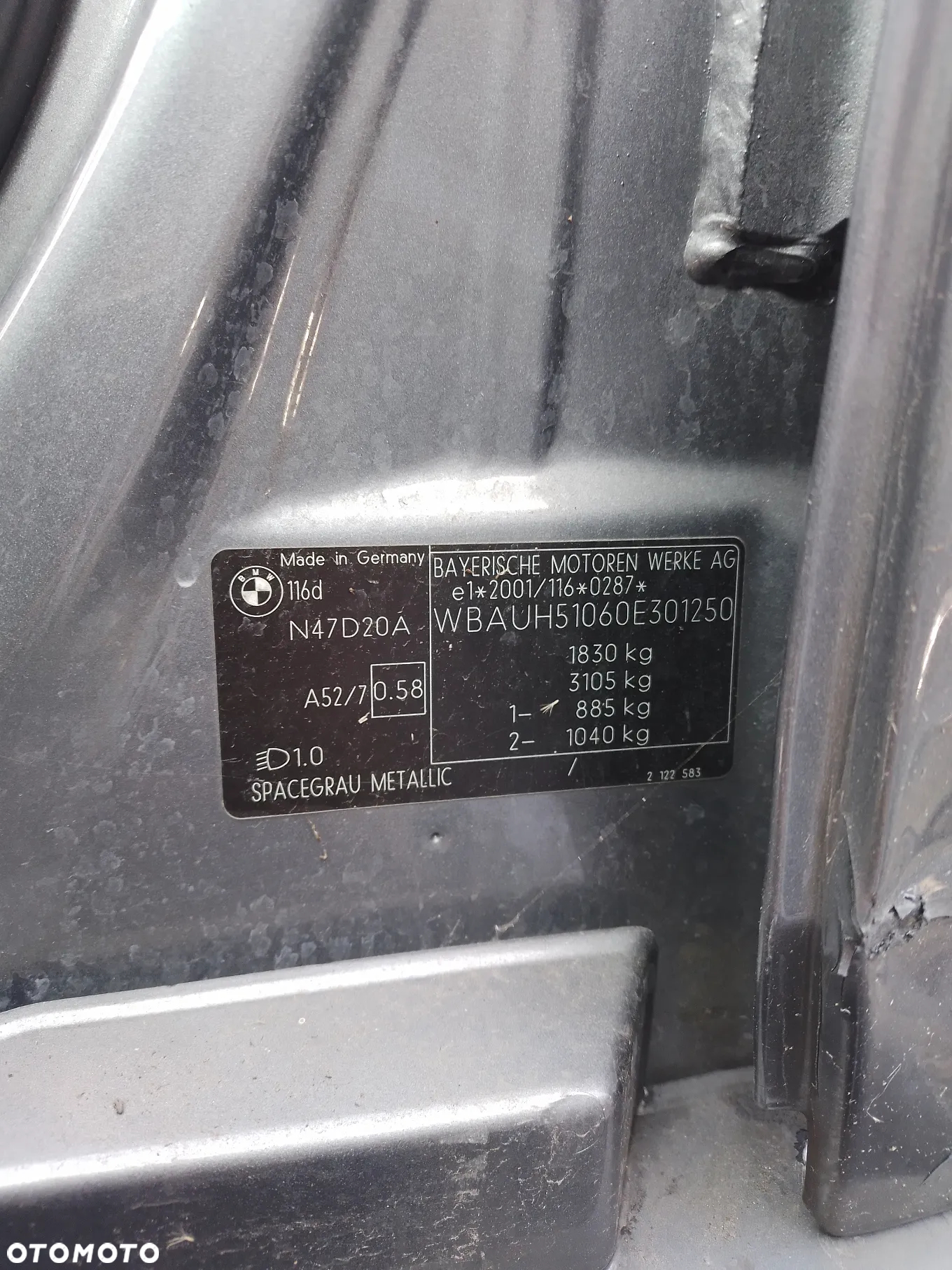 BMW E87 2009/03 - 2011/06 1.6D N47 D20A  A52/7 MCPHERSON - 10