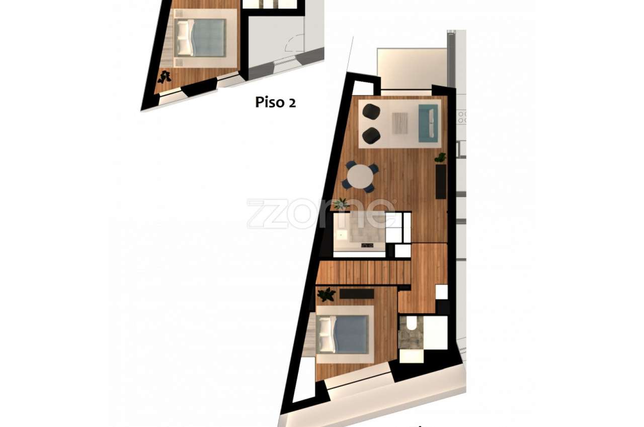Apartamento novo T2 Duplex, varanda, centro do Porto ( Cedofeita)