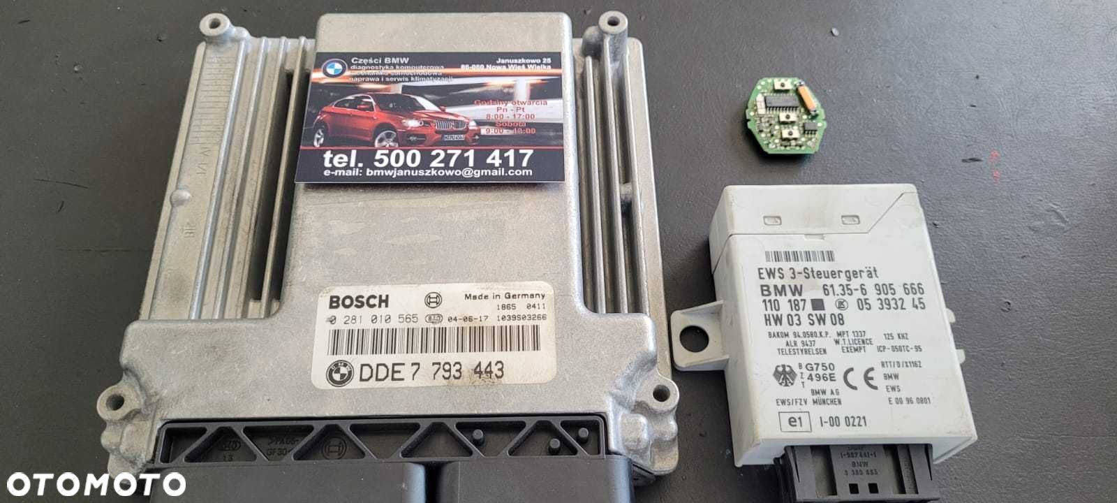 Komputer sterownik silnika DDE ews kpl do odpalenia BMW E46 2.0d 150km - 1
