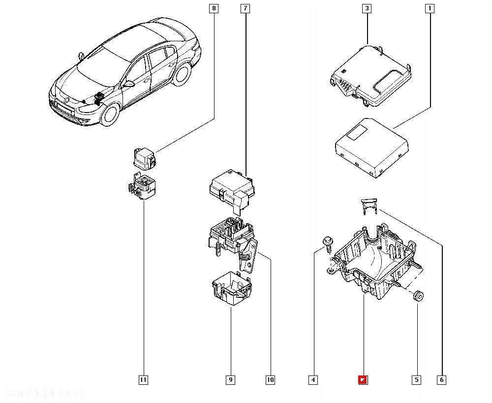 OBUDOWA SKRZYNKI BEZPIECZNIKÓW RENAULT SCENIC III 284B10002R - 8
