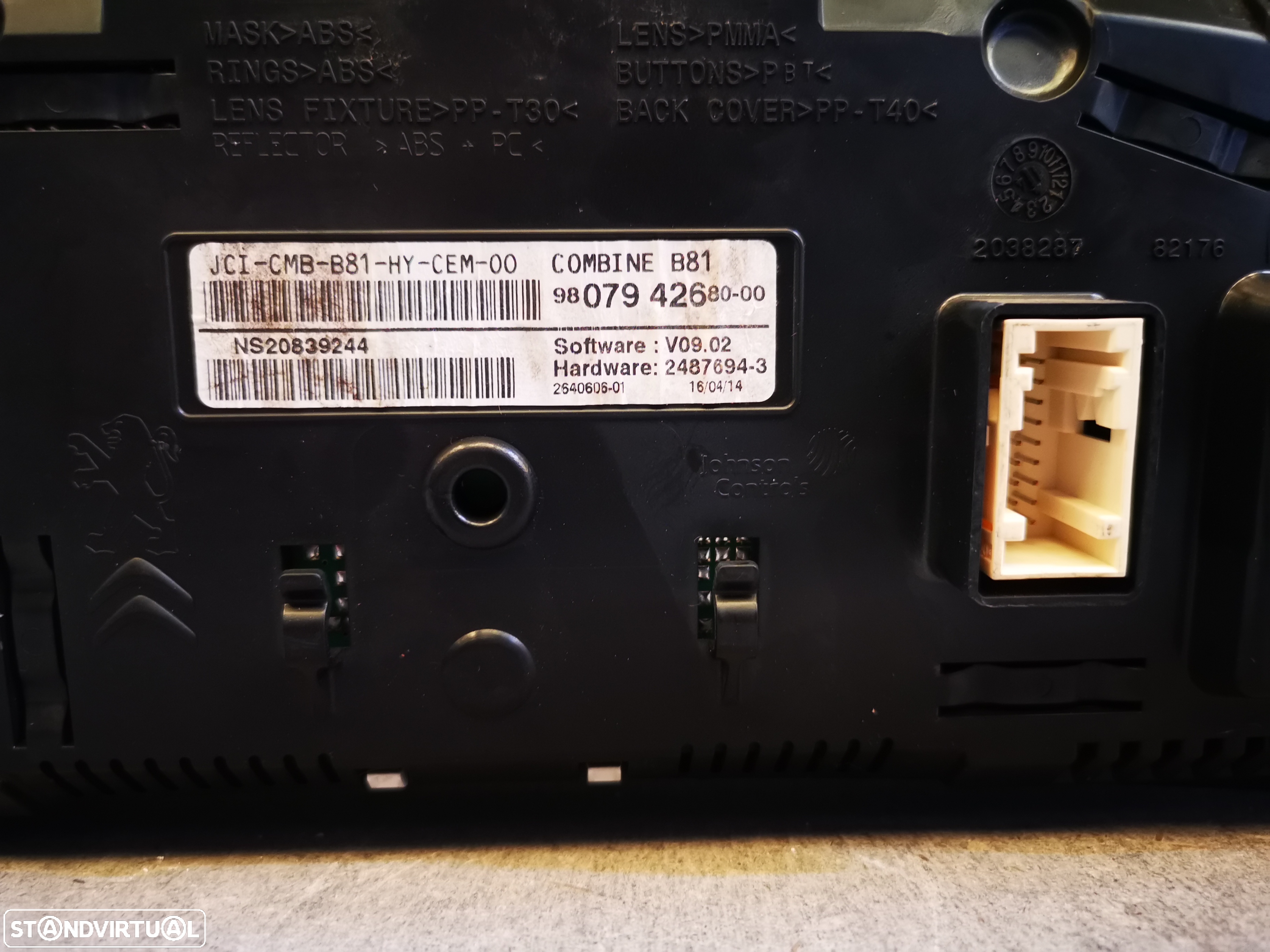 CITROEN DS5 QUADRANTE / PAINEL DE INSTRUMENTOS - Q026 - 6