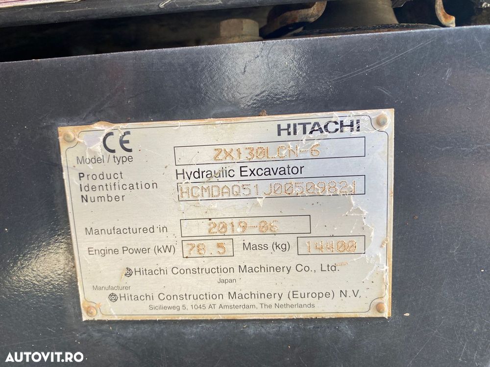 Hitachi ZX130LCN-6 Excavator - 7