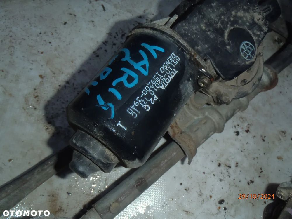 mechanizm ramiona cięgna cięgno trzpień frez wycieraczek silniczek Mechanizm ramiona toyota yaris I fr japan  ORYGINAL JAK NOWY nie wypracowane - 15