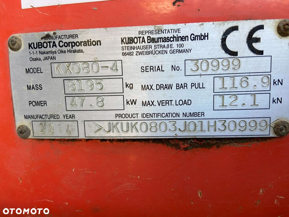 Kubota KX080-4 - 7