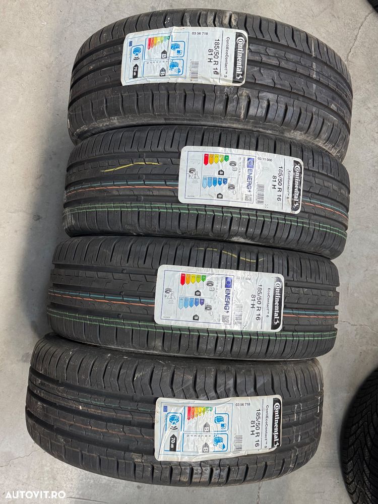 Vând 4 anvelope 185/50/16 Continental de vară noi - 1
