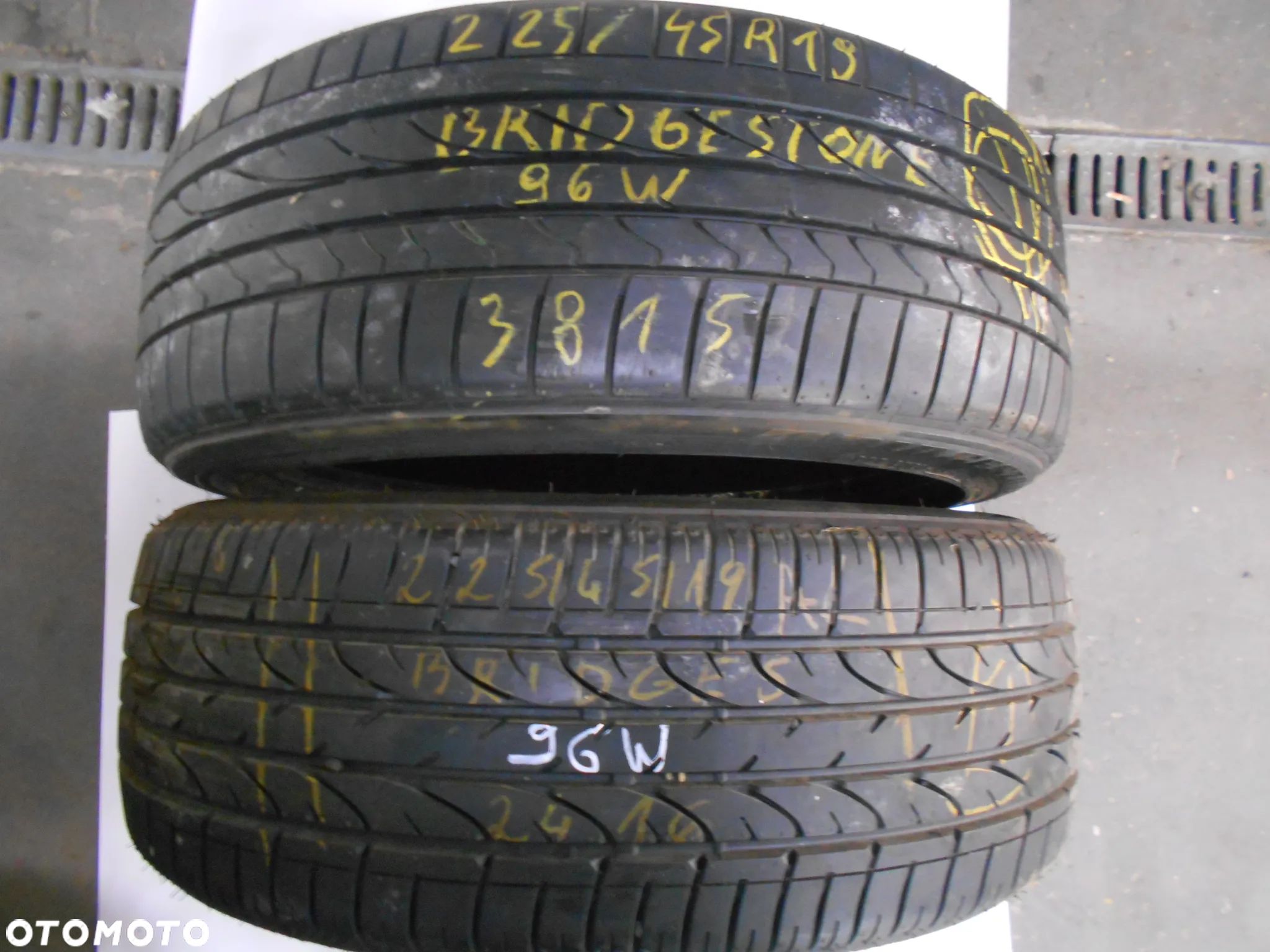 OPONY 225/45R19 BRIDGESTONE DUELER H/P DOT 2416 / 3815   7.5MM - 1