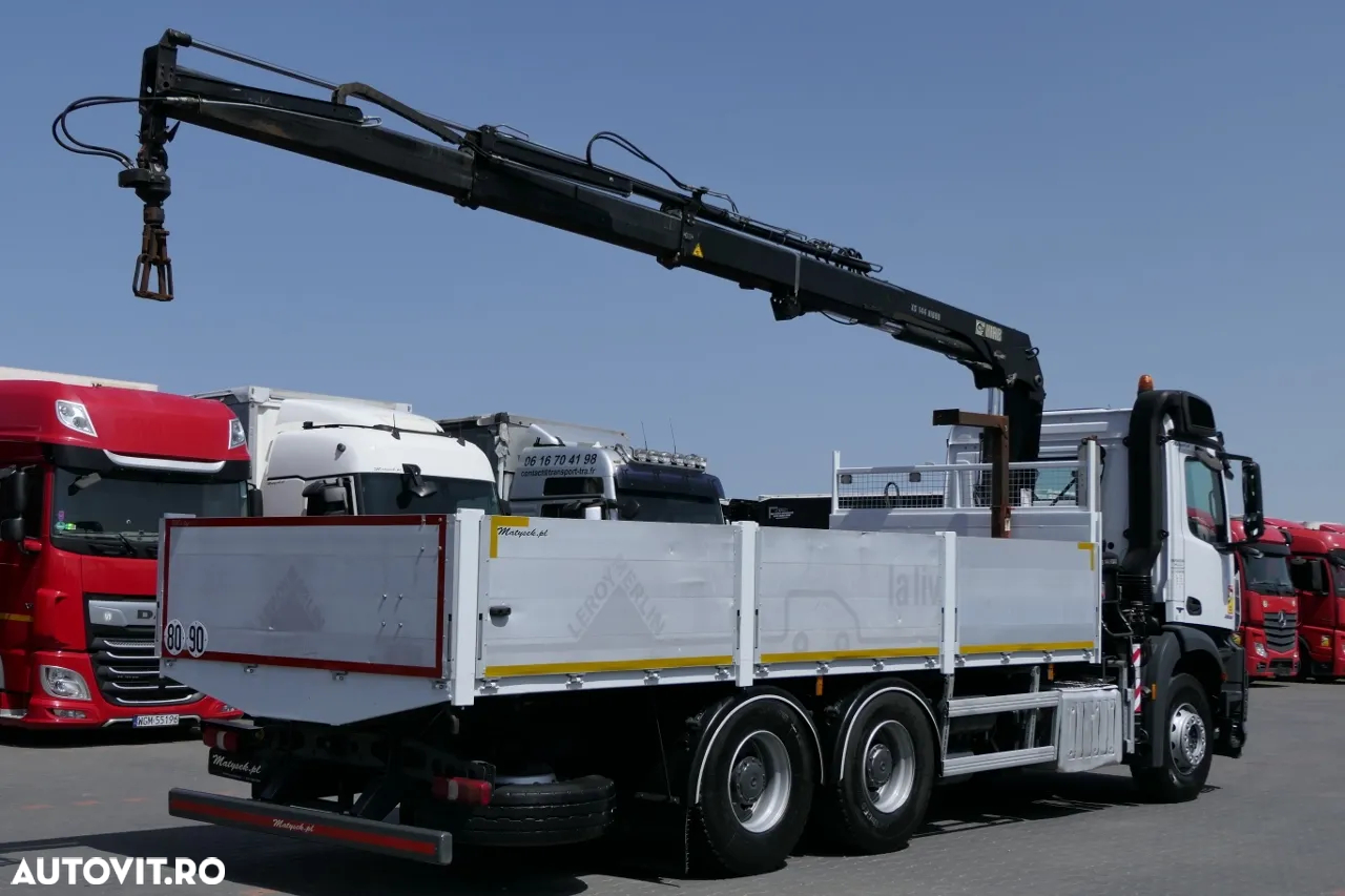 Mercedes-Benz AROCS 2633 / 6X4 / 6.55 M BOX + HDS HIAB 144 / RADIOCOMANDĂ / ROTATOR / FURCI - 5
