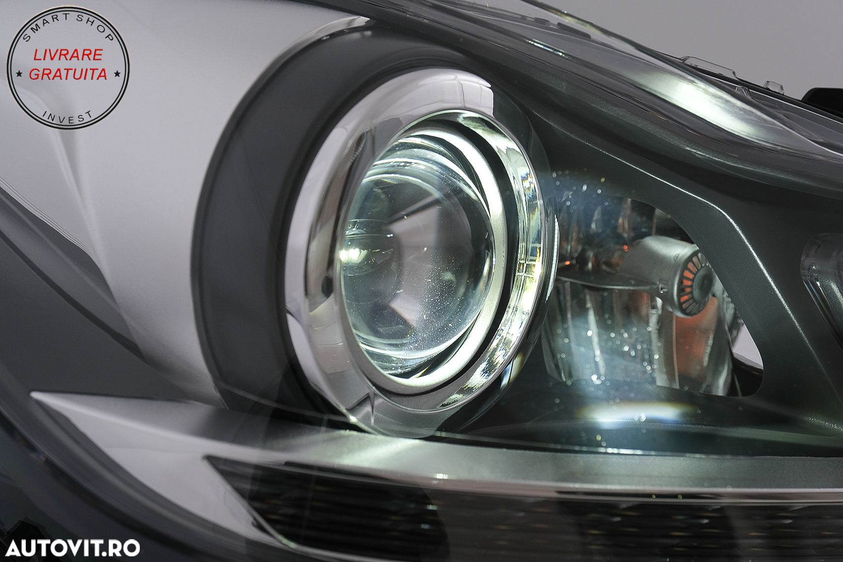 Faruri LED DRL Mercedes C-Class W204 S204 Facelift (2011-2014) Negru Semnal Dinami- livrare gratuita - 13