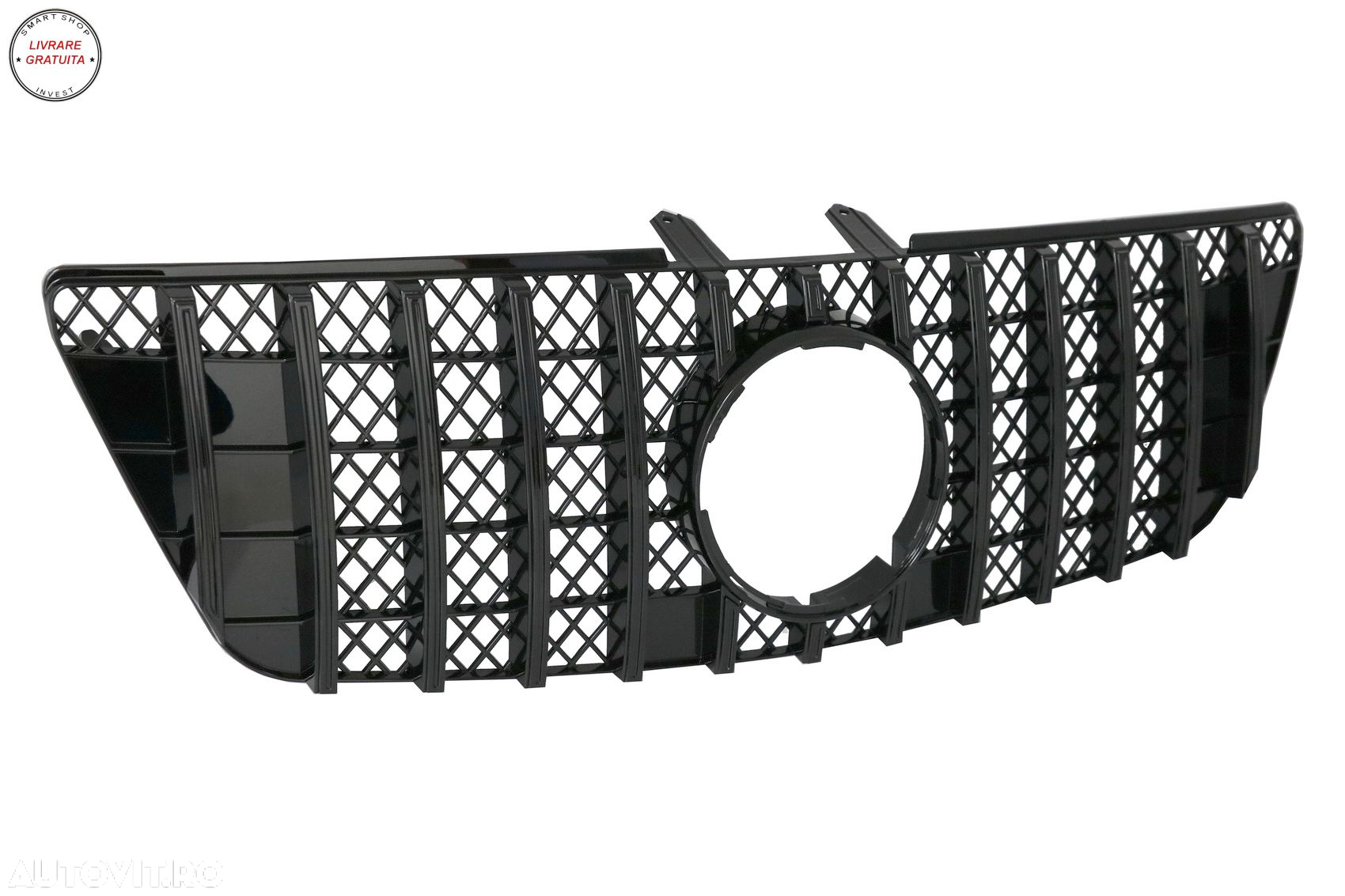 Grila centrala compatibila cu Mercedes ML W164 Facelift (07.2008-2011) Negru GTR P- livrare gratuita - 2