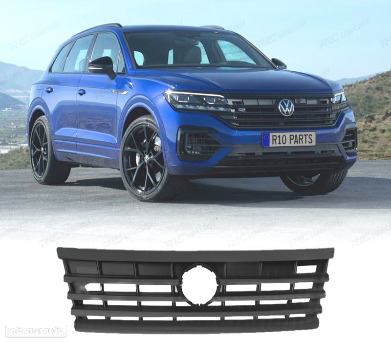 GRELHA FRONTAL VOLKSWAGEN VW TOUAREG 20- LOOK R LINE PRETO - 1