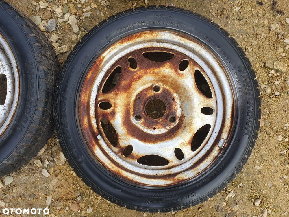SMART FORTWO 4X KOŁA FELGI 15" 3x112 OPONY ZIMOWE HANKOOK KOMPLET KÓŁ 175/55 145/65 - 5