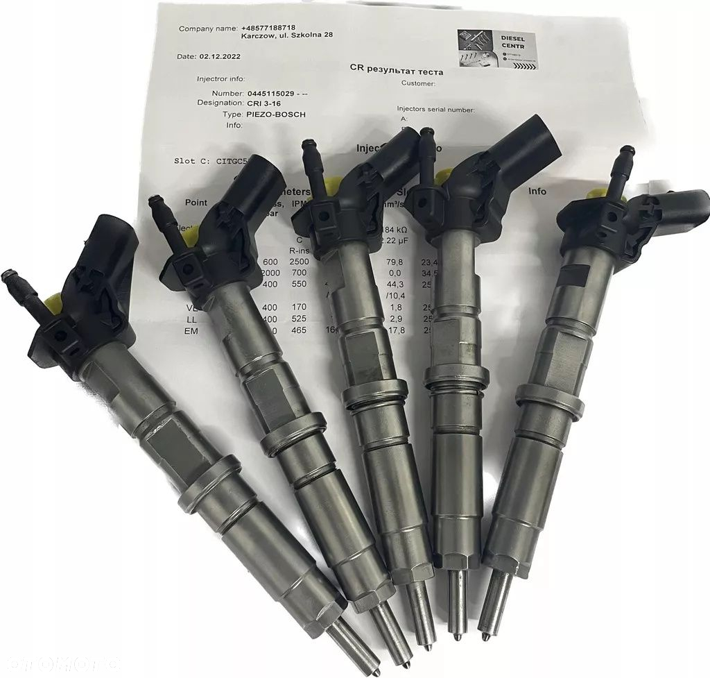 wwtryskiwacz 0445115029 076130277 VWCrafter 2,5TDI - 3