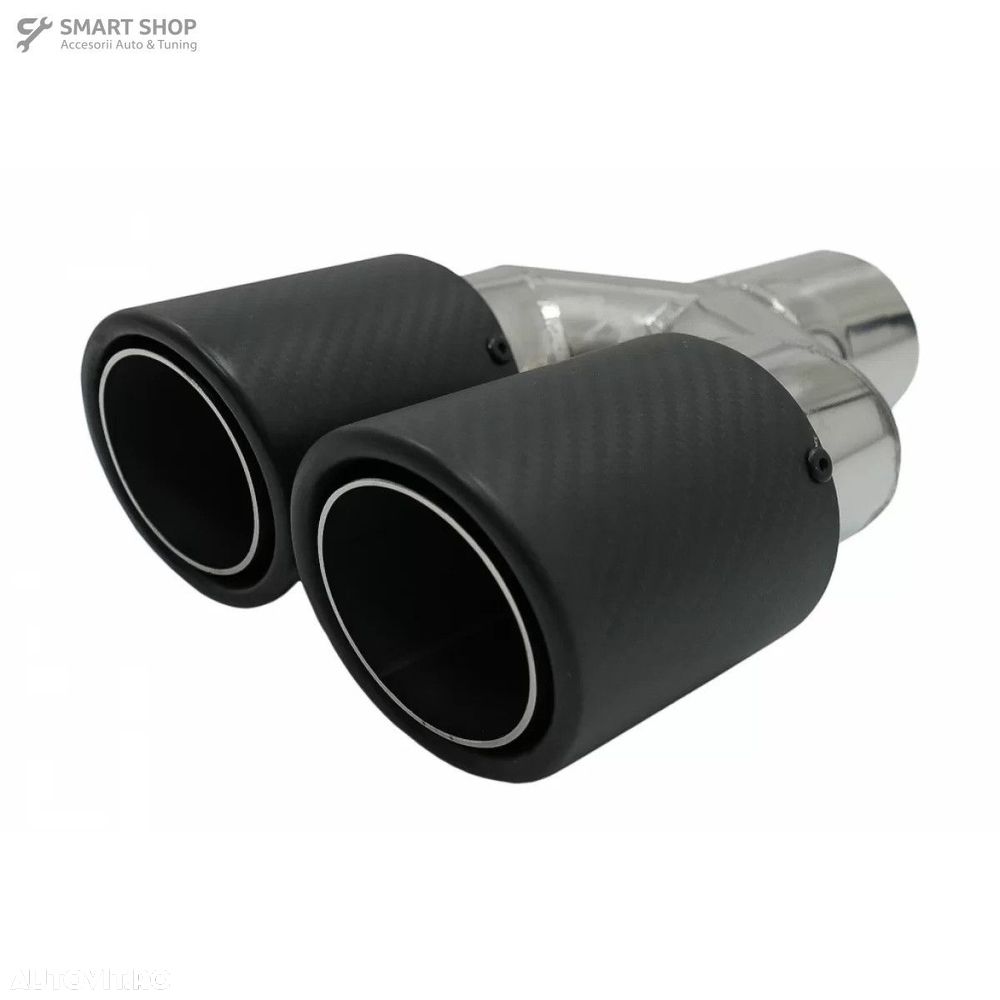 Bara Spate cu Toba Ornament Evacuare Fibra Carbon Mat BMW Seria 3 E46 - 7