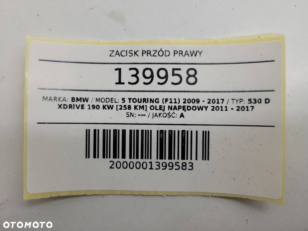 ZACISK PRZÓD PRAWY BMW 5 F10 F11 3.0D 258KM 60/36 - 8