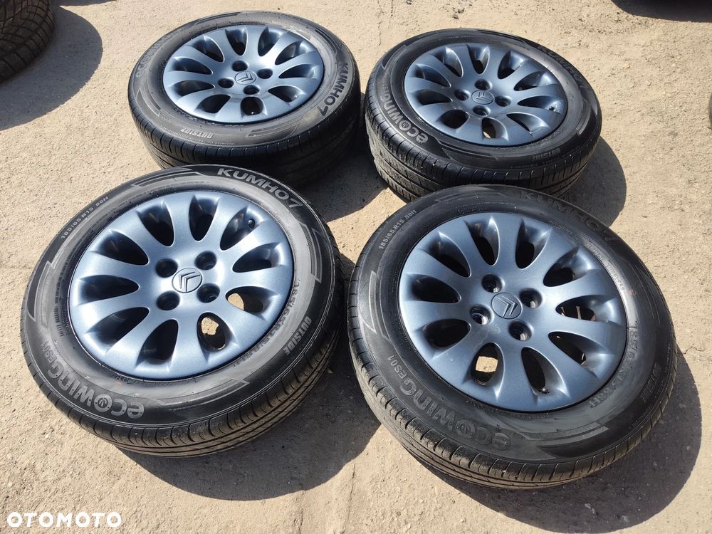 4x108 Felgi Aluminiowe Alufelgi Oryginalne 15 Koła Letnie lato CITROEN BERLINGO C3 III 3 C3 Picasso Pluriel C5 C6 Elysee Xsara Picasso Xantia PEUGEOT 016 207 208 301 306 406 PARTNER 6,5mm Legnica ALU-RAD 185/65 - 26