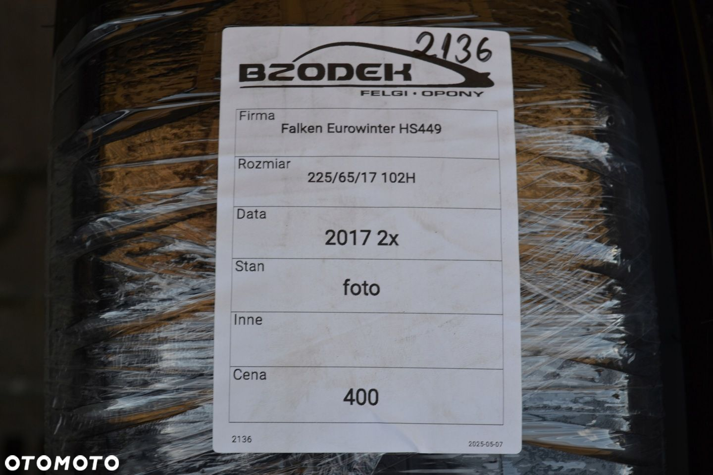 Oponay zimowe Falken EuroWinter HS449 2x 225/65R17 102H zima para - 2szt - 5