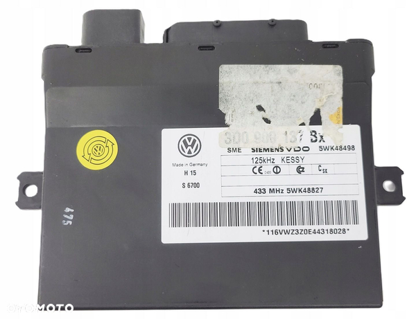 VW PHAETON TOUAREG MODUŁ KESSY 3D0909137B 3D0909137BX KEYLESS GO SPRAWNY