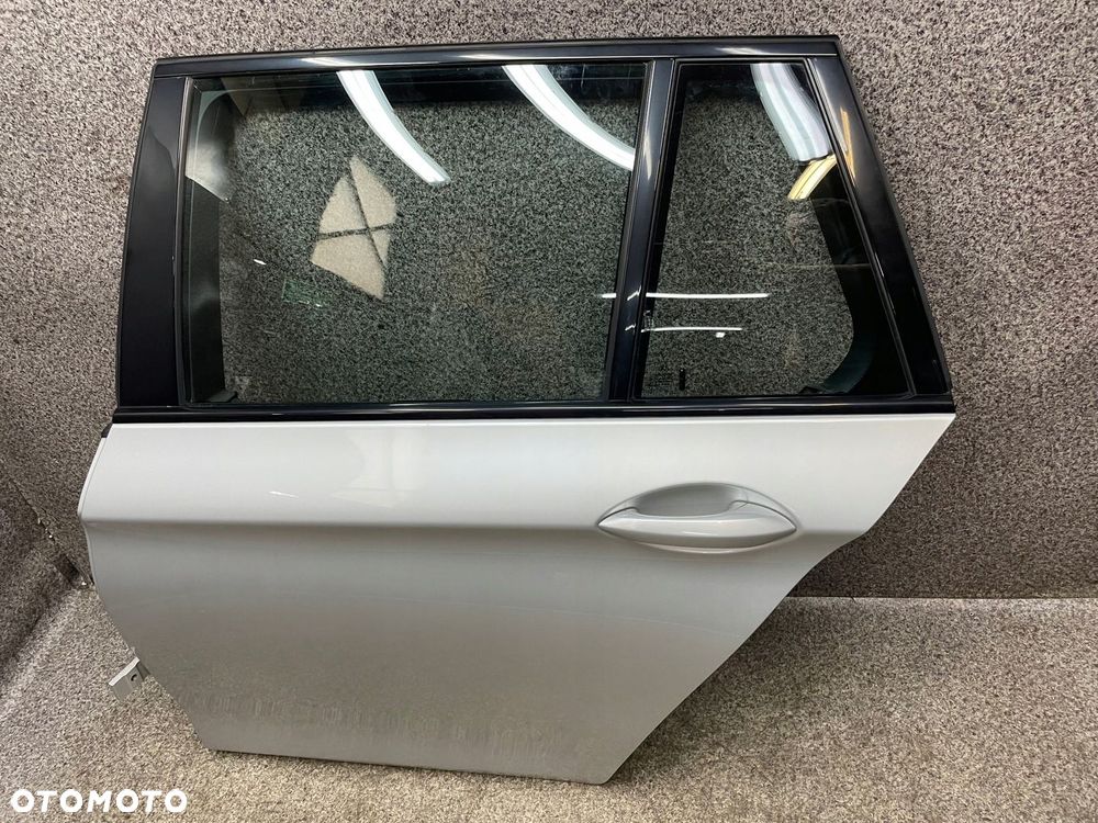 Drzwi szyba klamka lewy tyl BMW F11 kombi 354 srebrne 150 umAl ładne - 3
