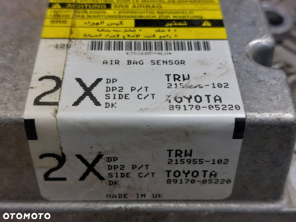 ZESTAW AIRBAG KOKPIT DESKA PASY PODUSZKI MODUŁ TOYOTA AVENSIS T25 - 5