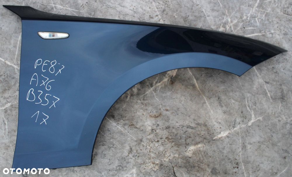 BŁOTNIK PRAWY PRZÓD PRZEDNI BMW E81 E82 E87 E88 A76 TIEFSEEBLAU B357 - 1
