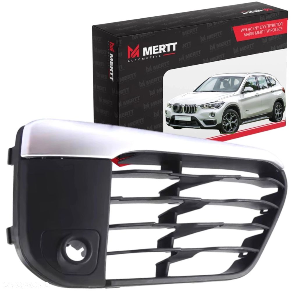 ATRAPA KRATKA ZAŚLEPKA ZDERZAKA LEWA PRAWA SREBRNA PDC BMW F48 2014- KPL - 3