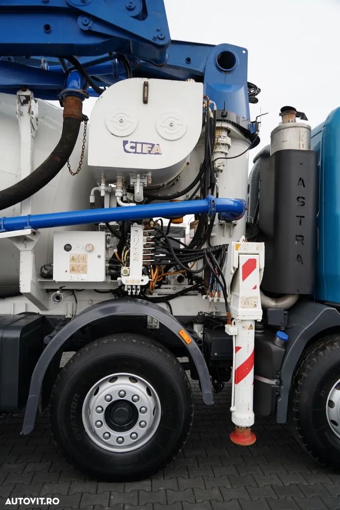 Astra VEICOLI 84 44 / POMPA BETONIERĂ / 8X4 / BETONIERĂ 9 M3 + POMPA CIFA MAGNUM MK 28.4 L / RADIOCOMANDĂ / TEST UDT NOU - 14