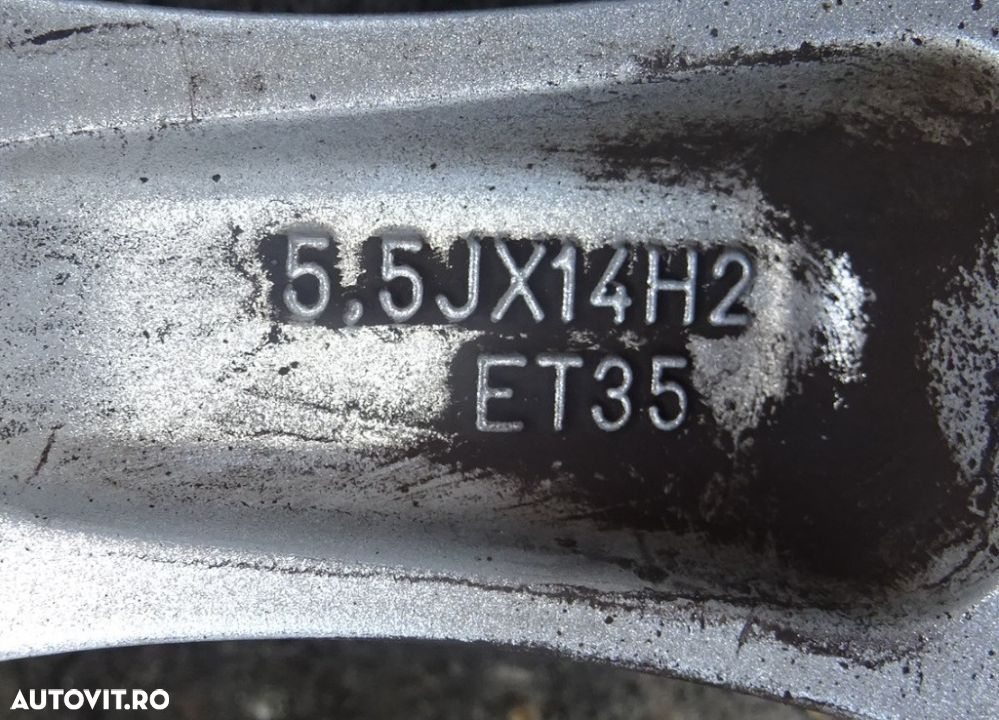 Jante aliaj Ford Fiesta R14 5.5Jx14H2 ET35 cu cauciuc - 4
