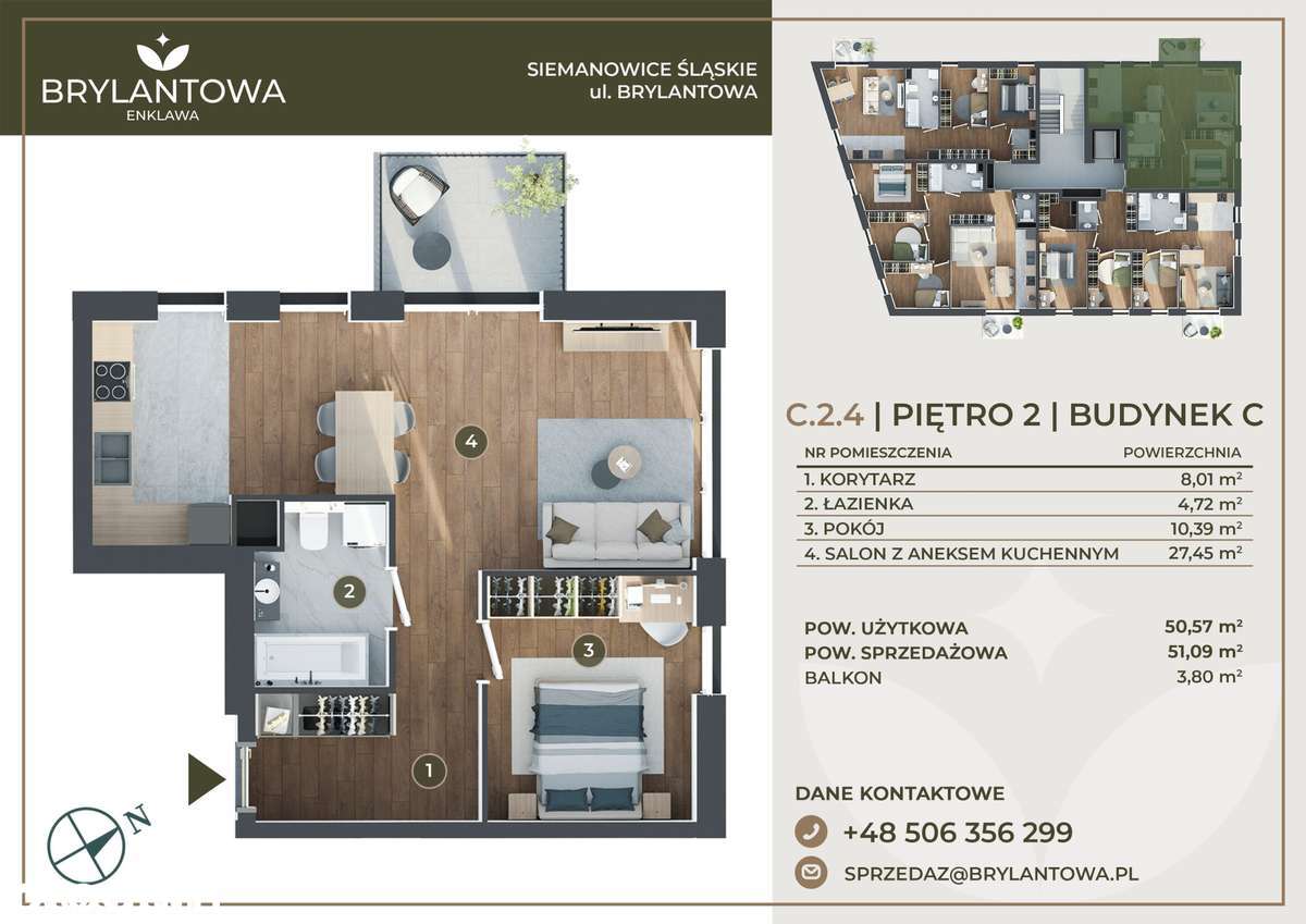 Narożne, doświetlone, balkon, winda, parking