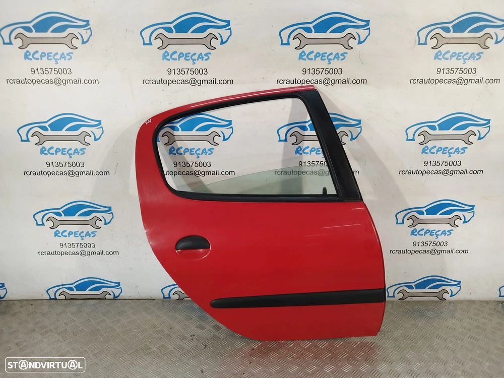 PORTA TRASEIRA TRÁS DIREITA PEUGEOT 206 2AC 901253 FECHO ELEVADOR MOTOR PUXADOR VIDRO