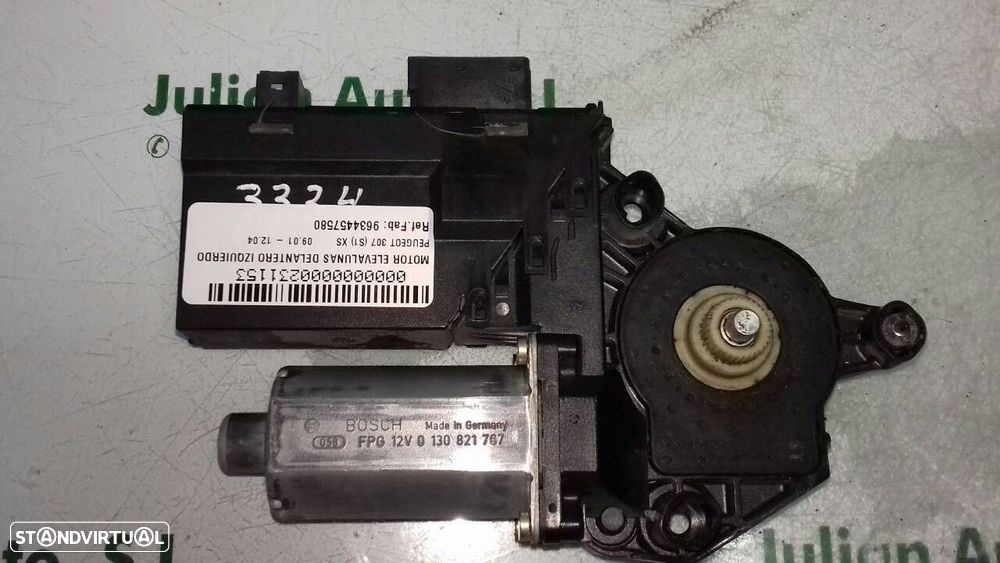 MOTOR ELEVADOR DE VIDRO FRONTAL ESQUERDO PEUGEOT 307 2002 -9634457580 - 4