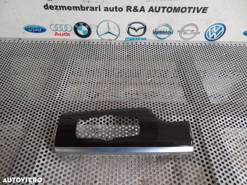 Ornament Trim Bord Bloc Lumini Lemn Mahan Bmw Seria 7 F01 F02 F03 F04 Volan Stanga Europa Dezmembre - 3