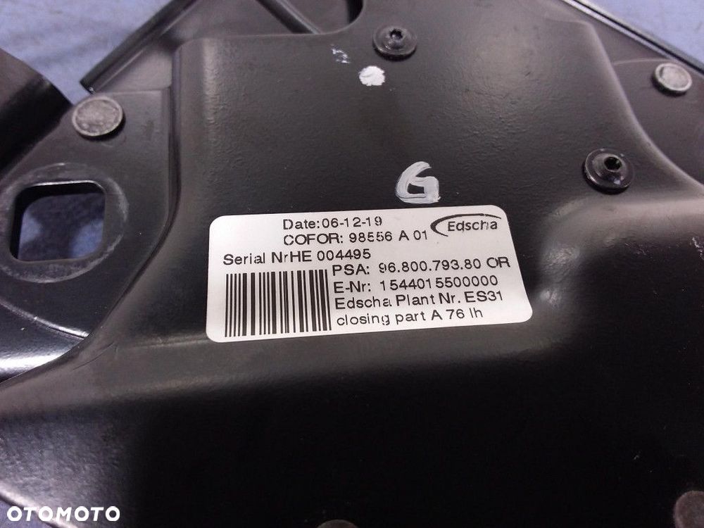 PEUGEOT 207 CC ZAMEK RYGIEL DACHU LEWY 9680079380 - 2