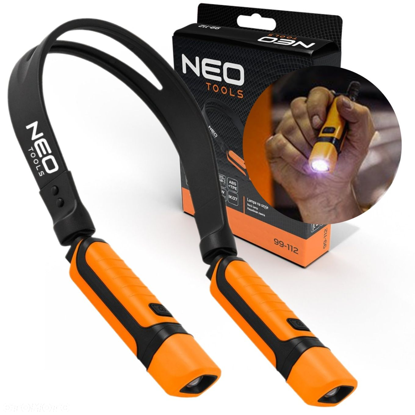 NEO LAMPA LED DO CZYTANIA 300LM LATARKA NA SZYJE AKUMULATOR USB-C 99-112 - 15