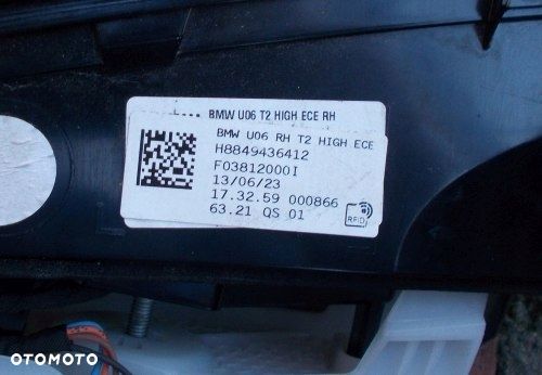 BMW 2 U06 LED PRAWA TYLNA LAMPA LED KLAPA F03812000I ORYGINAŁ - 3