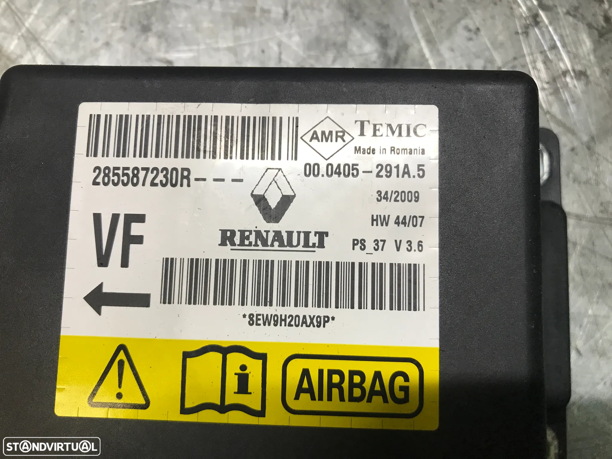 KIT DE AIRBAGS COM TABLIER E PRÉ-TENSORES RENAULT MEGANE III 08-16 - 4